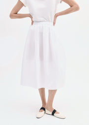 Full Skirt in Cotton Poplin - White - CO Collections